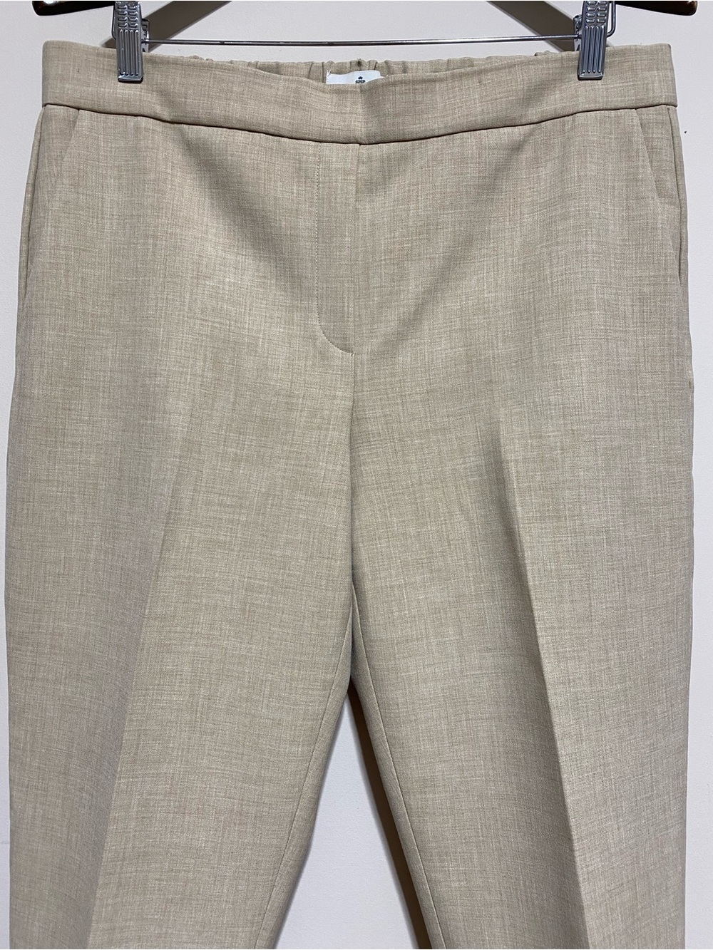 Aritzia Babaton Conan Cropped Pull On Pants Heather Honey Elastic Waist Size 12 - Picture 9 of 16